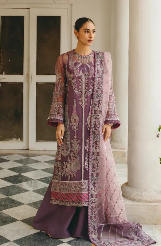 Gisele Din Shagna Da Purple Raw Silk – view 1 – Poshaq