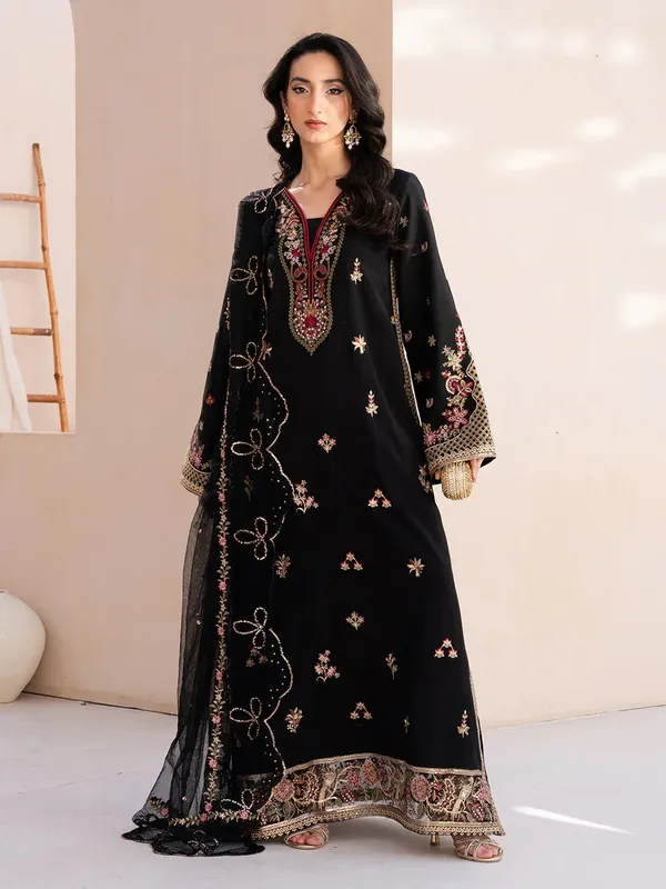 Izel Le Tresor Formals Black Raw Silk – view 1 – Poshaq