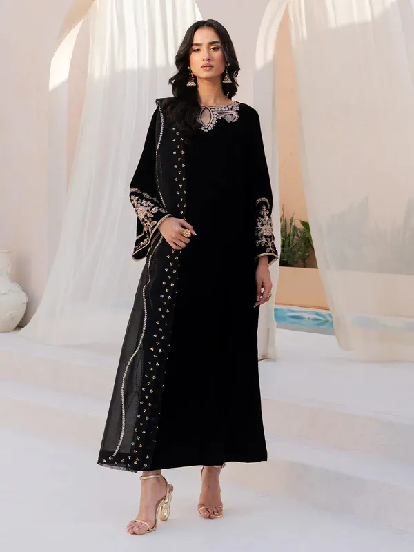 Izel Le Tresor Formals Black Organza – view 1 – Poshaq