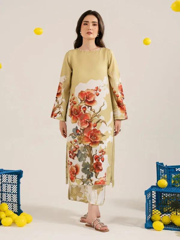 Izel Sunset street Pret Cream Lawn – view 1 – Poshaq