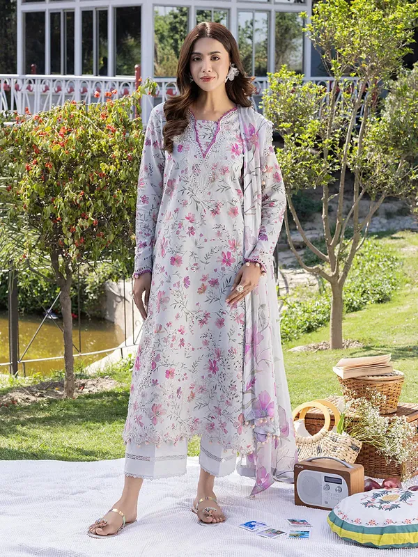 Izel Oh Spring Lawn 25 Lilac Chiffon – view 1 – Poshaq