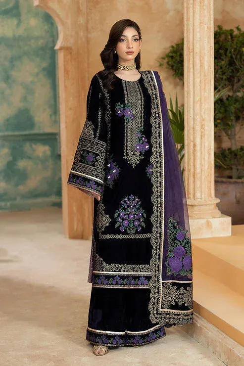 Imrozia Premium Rukh e Makhmal Purple Organza – view 1 – Poshaq
