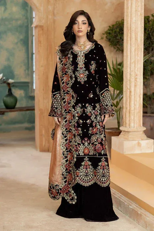 Imrozia Premium Rukh e Makhmal Maroon Velvet – view 1 – Poshaq