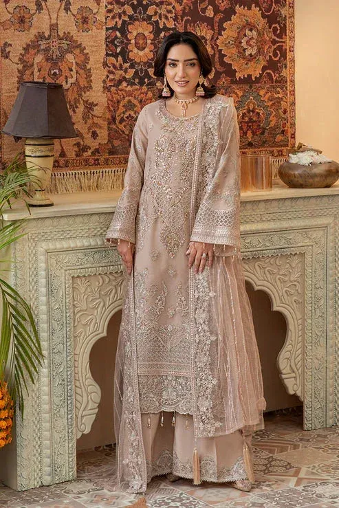 Imrozia Premium Baad e Saba Formals Beige Raw Silk – view 1 – Poshaq