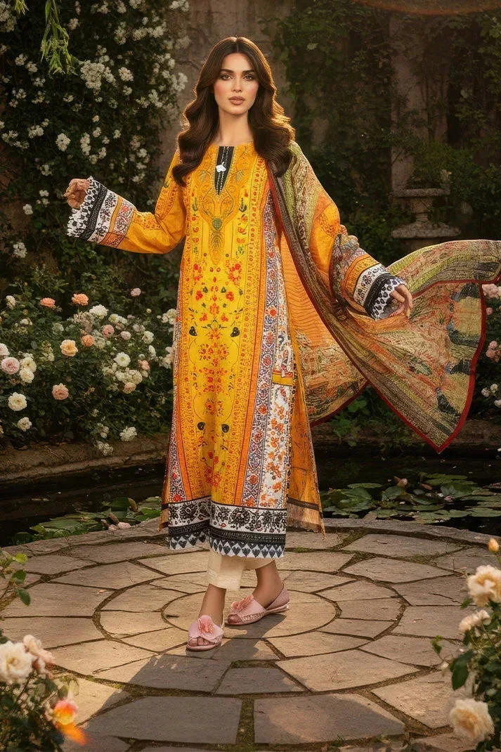 Imrozia Premium Day Dreams Mustard Yellow Jacquard – view 3 – Poshaq