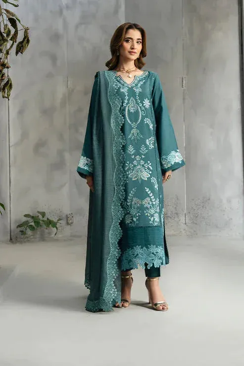 Imrozia Premium Whispers  of Fall Teal Cotton – view 1 – Poshaq