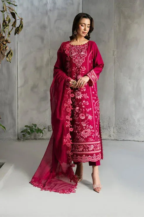 Imrozia Premium Whispers  of Fall Fuchsia Pink Cotton – view 1 – Poshaq
