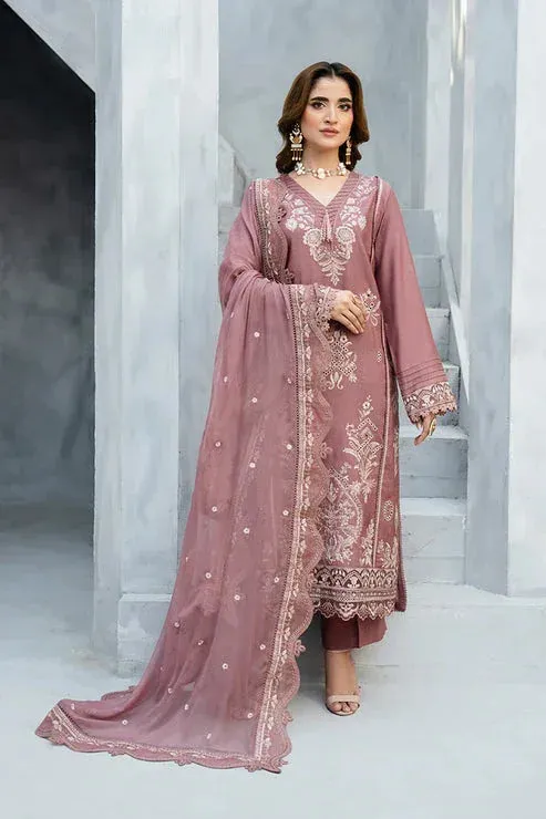 Imrozia Premium Whispers of Fall Dusty Pink Cotton – view 1 – Poshaq