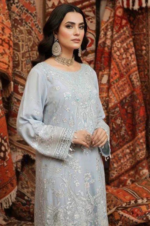Imrozia Premium Mehr e Mah Grey Raw Silk – view 3 – Poshaq