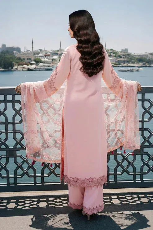 Imrozia Premium Mehr e Mah Pink Raw Silk – view 2 – Poshaq