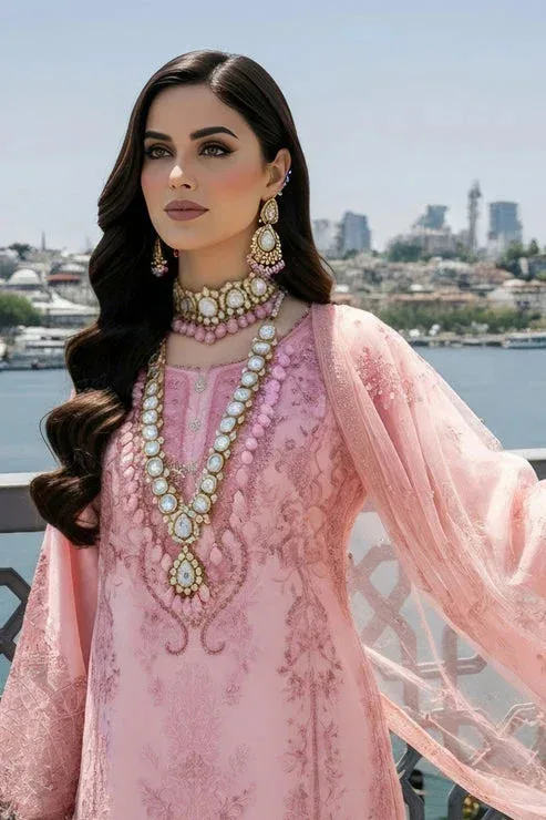 Imrozia Premium Mehr e Mah Pink Raw Silk – view 5 – Poshaq