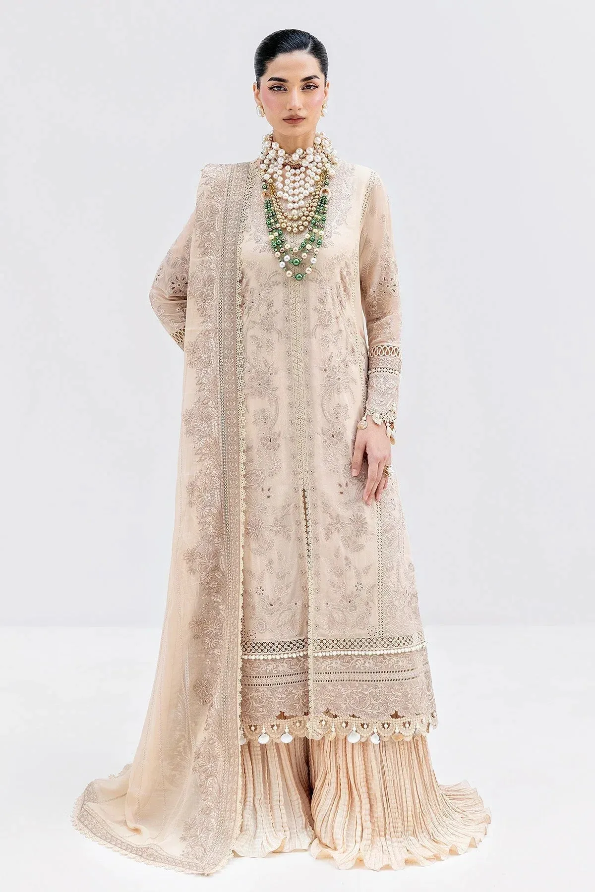 Imrozia Premium Luxe Serene 25 Almond Georgette – view 1 – Poshaq