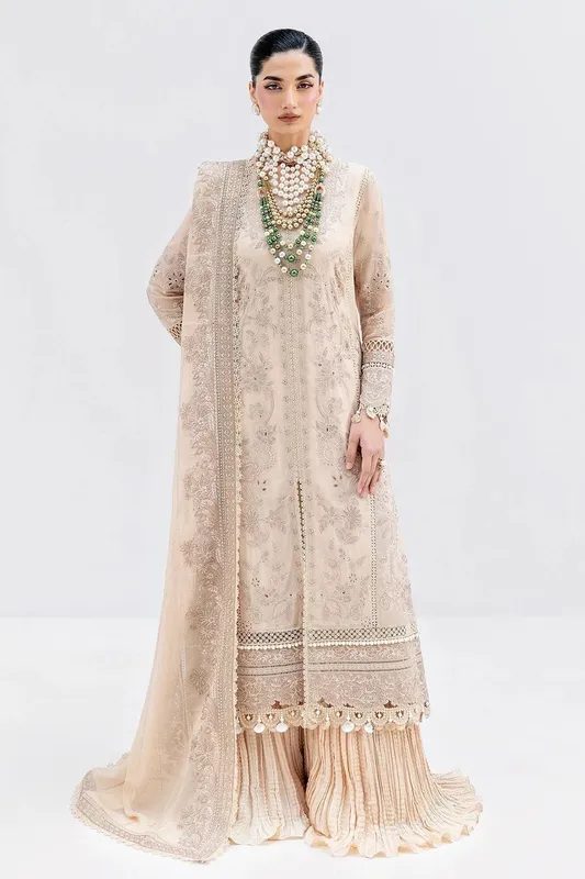 Imrozia Premium Luxe Serene 25 Almond Georgette – view 1 – Poshaq
