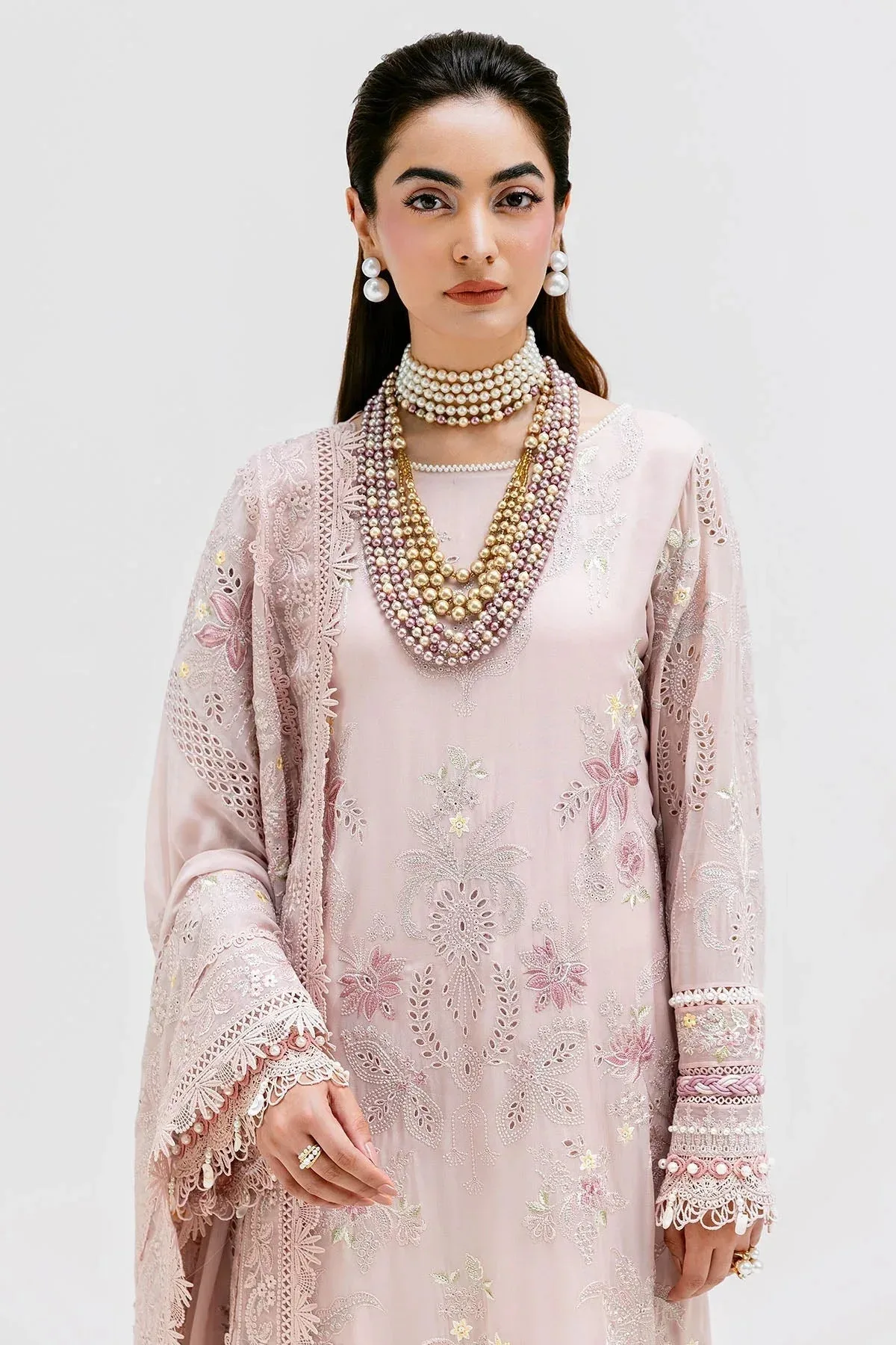 Imrozia Premium Luxe Serene 25 Lavender Pinocchio Georgette – view 4 – Poshaq