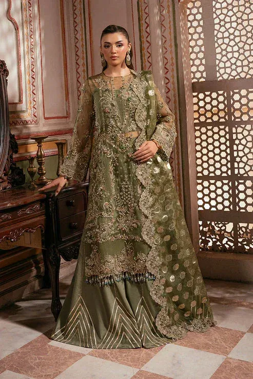 Imrozia Premium Noor e Naaz Bridals 25 mehndi Raw Silk – view 1 – Poshaq