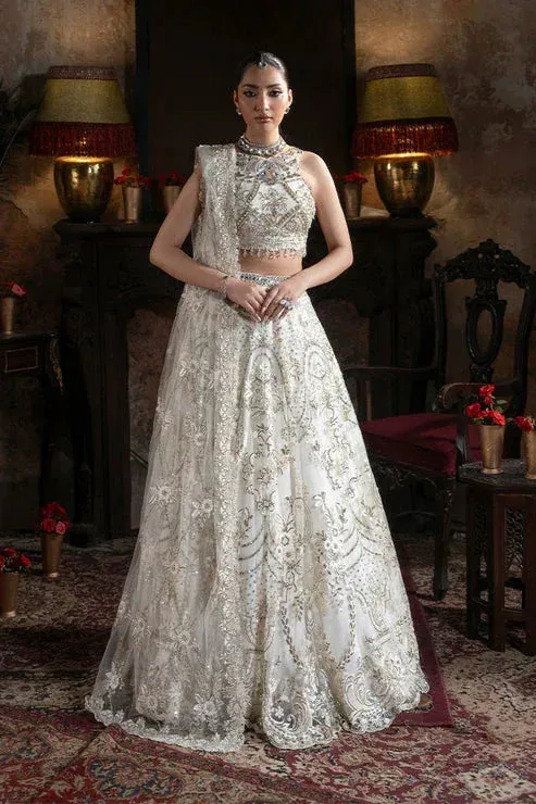 Imrozia Premium Noor e Naaz Bridals 25 white Organza – view 1 – Poshaq