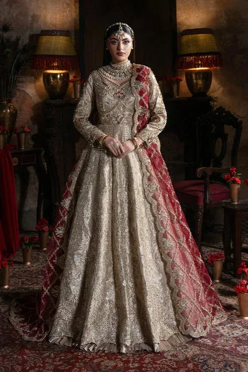 Imrozia Premium Noor e Naaz Bridals 25 silver gold Masoori – view 1 – Poshaq