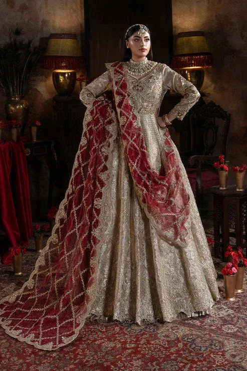 Imrozia Premium Noor e Naaz Bridals 25 silver gold Masoori – view 3 – Poshaq