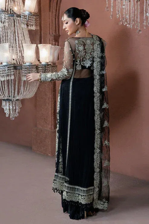 Imrozia Premium Noor e Naaz Bridals 25 black Raw Silk – view 2 – Poshaq
