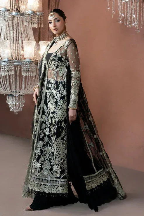 Imrozia Premium Noor e Naaz Bridals 25 black Raw Silk – view 3 – Poshaq