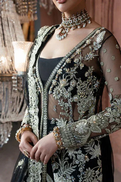 Imrozia Premium Noor e Naaz Bridals 25 black Raw Silk – view 4 – Poshaq