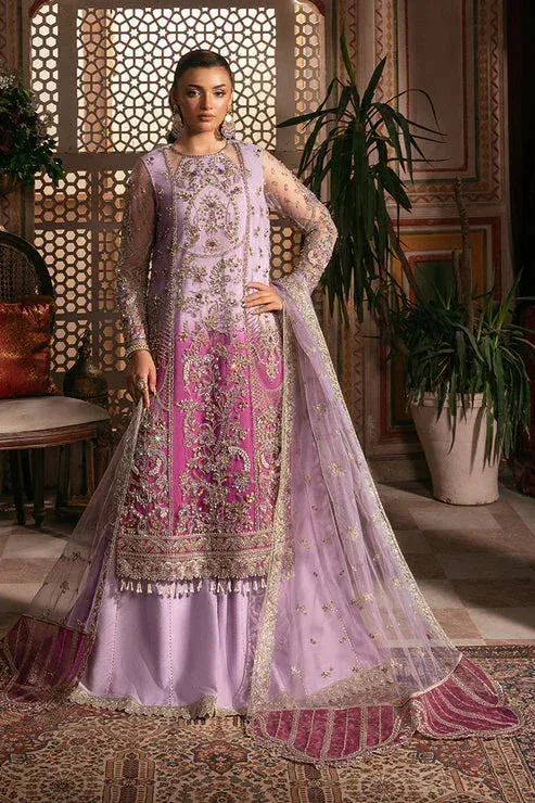 Imrozia Premium Noor e Naaz Bridals 25 lilac Raw Silk – view 1 – Poshaq