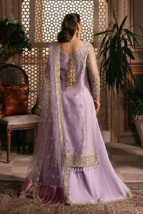 Imrozia Premium Noor e Naaz Bridals 25 lilac Raw Silk – view 2 – Poshaq