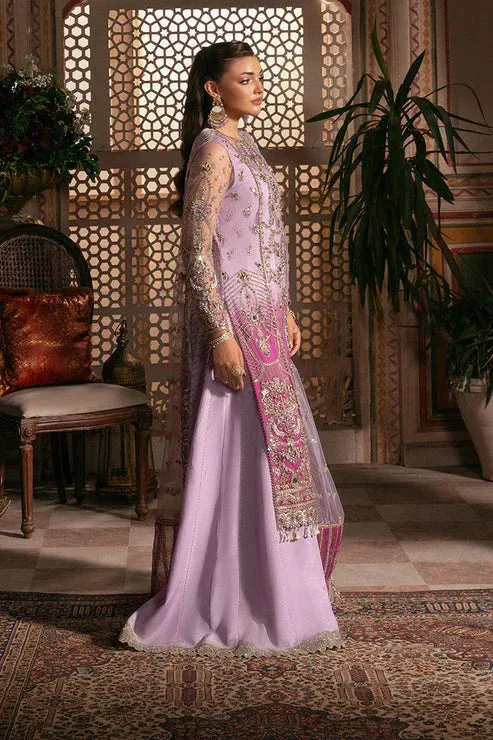 Imrozia Premium Noor e Naaz Bridals 25 lilac Raw Silk – view 4 – Poshaq