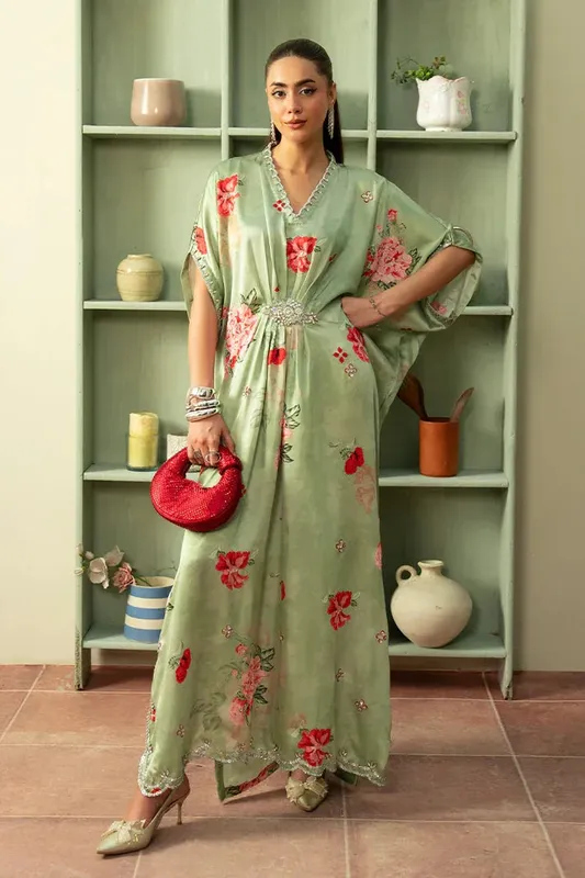 Imrozia Premium Celeste Pret 25 Mint Green Silk – view 1 – Poshaq