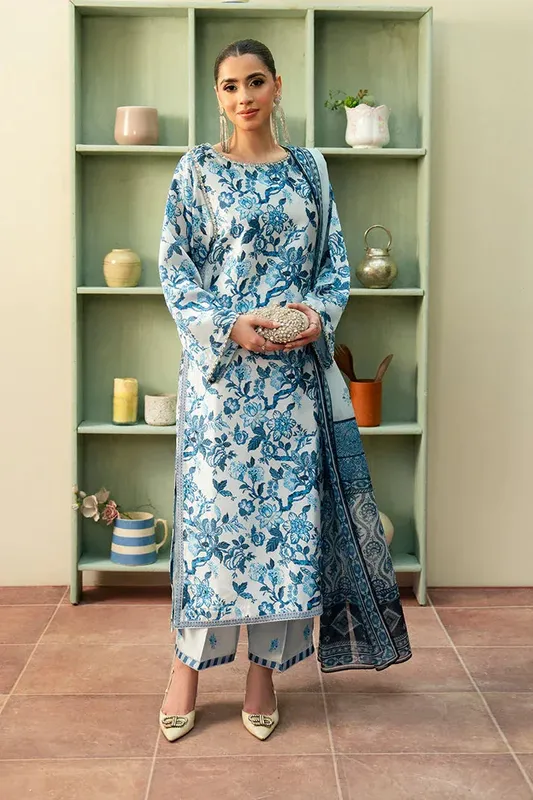 Imrozia Premium Celeste Pret 25 Sky Blue Silk – view 1 – Poshaq