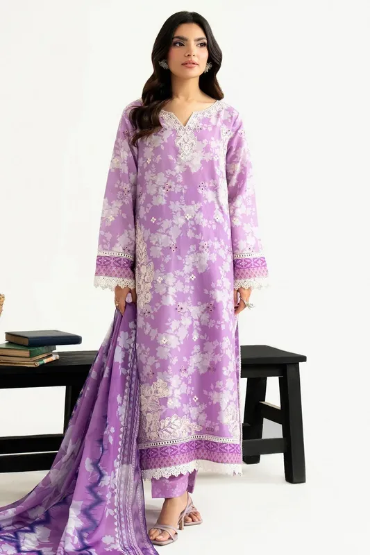 Imrozia Premium Sifa Casuals Purple Gray Silk – view 1 – Poshaq