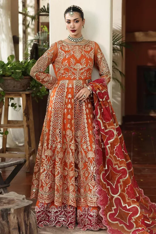Imrozia Premium Orange Raw Silk – view 1 – Poshaq