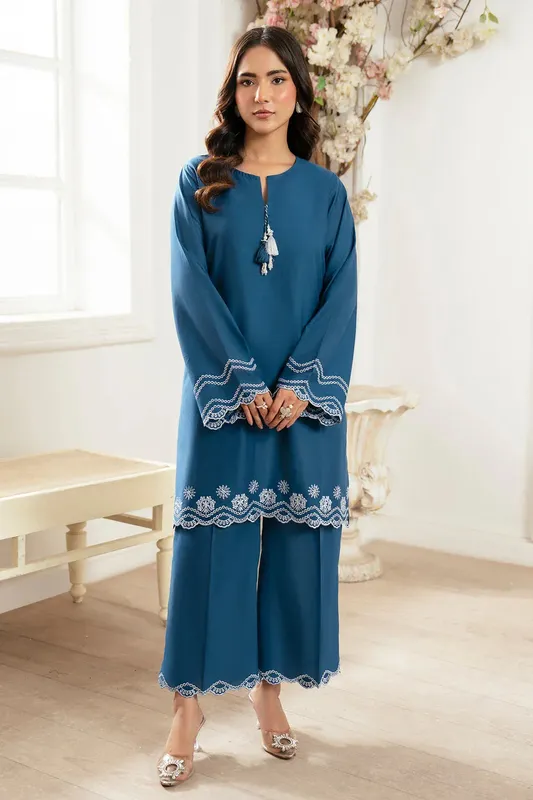 Imrozia Premium Kianna Casuals Teal Cotton – view 1 – Poshaq