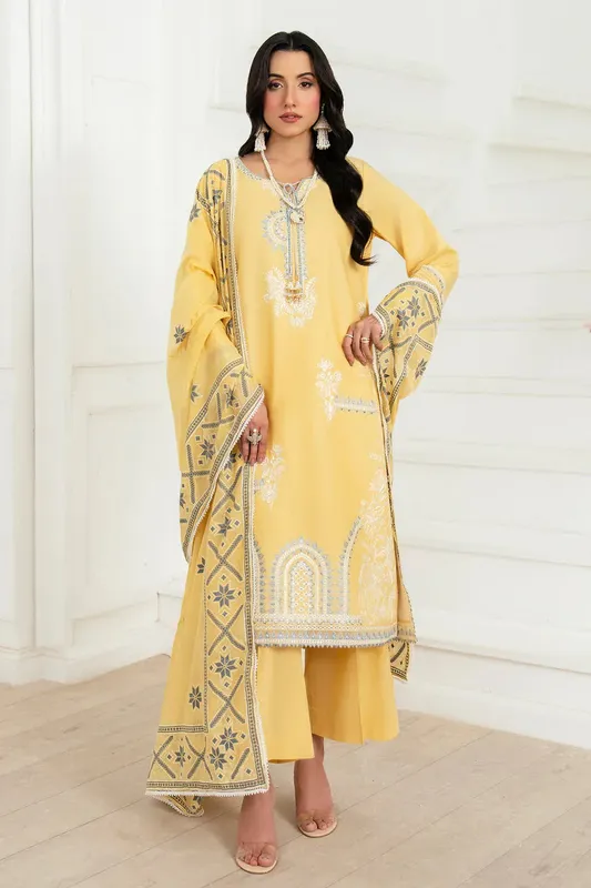 Imrozia Premium Kianna Casuals Yellow Cotton – view 1 – Poshaq