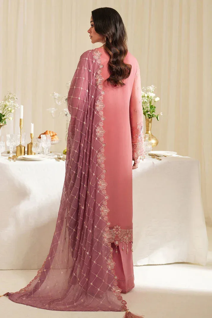 Imrozia Premium Noore Formals Tea Pink Raw Silk – view 2 – Poshaq