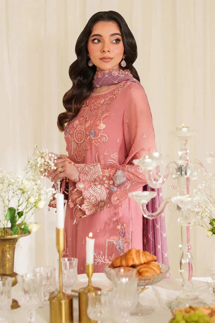 Imrozia Premium Noore Formals Tea Pink Raw Silk – view 4 – Poshaq