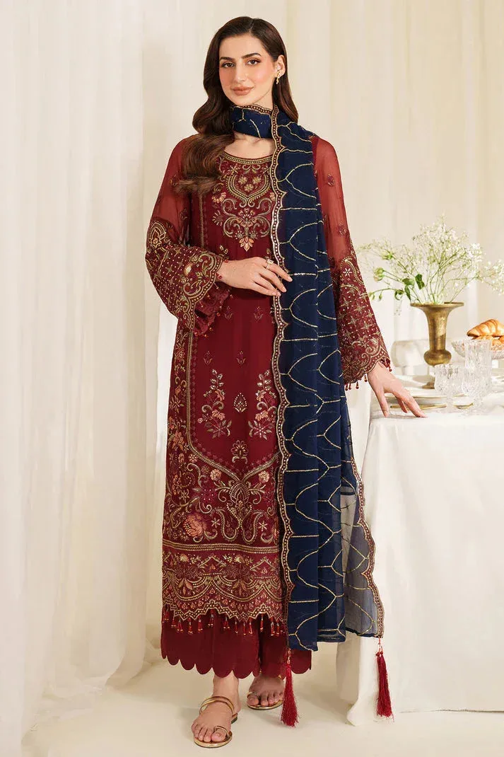 Imrozia Premium Noore Formals Maroon Raw Silk – view 1 – Poshaq