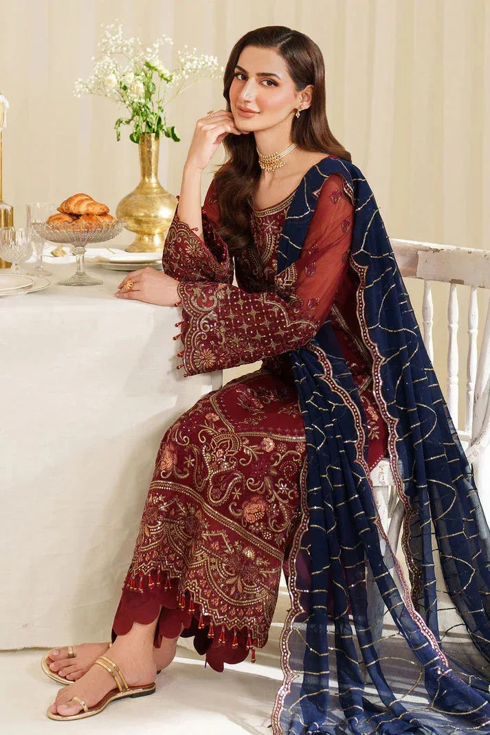 Imrozia Premium Noore Formals Maroon Raw Silk – view 2 – Poshaq