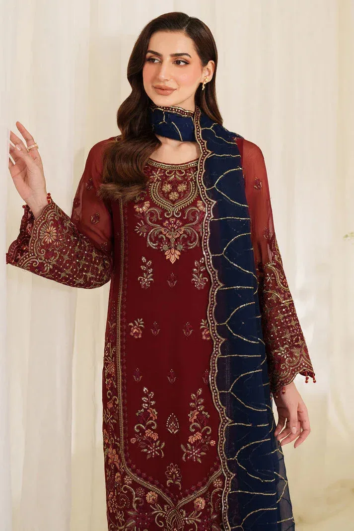 Imrozia Premium Noore Formals Maroon Raw Silk – view 3 – Poshaq