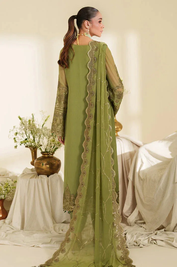 Imrozia Premium Noore Formals Pistachio Raw Silk – view 2 – Poshaq