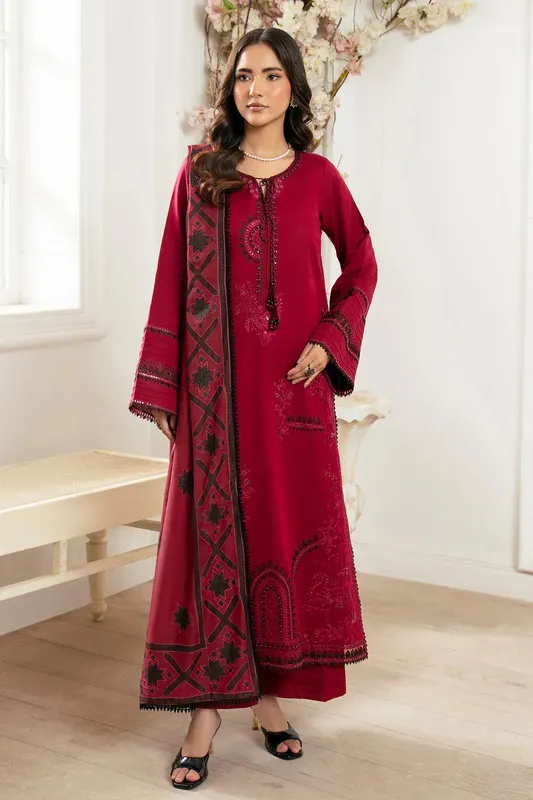 Imrozia Premium Kianna Casuals mahroon Cotton – view 1 – Poshaq