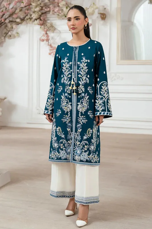 Imrozia Premium Kianna Casuals Teal Cotton – view 1 – Poshaq