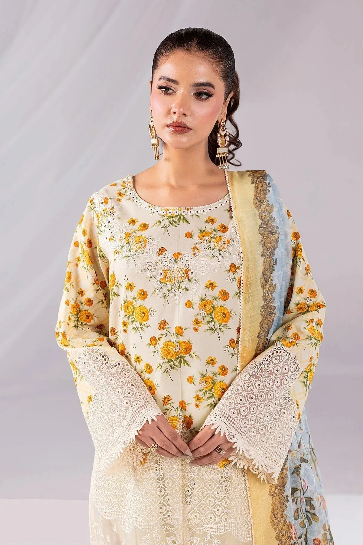 Imrozia Premium Noor 25 Off White Cotton – view 3 – Poshaq