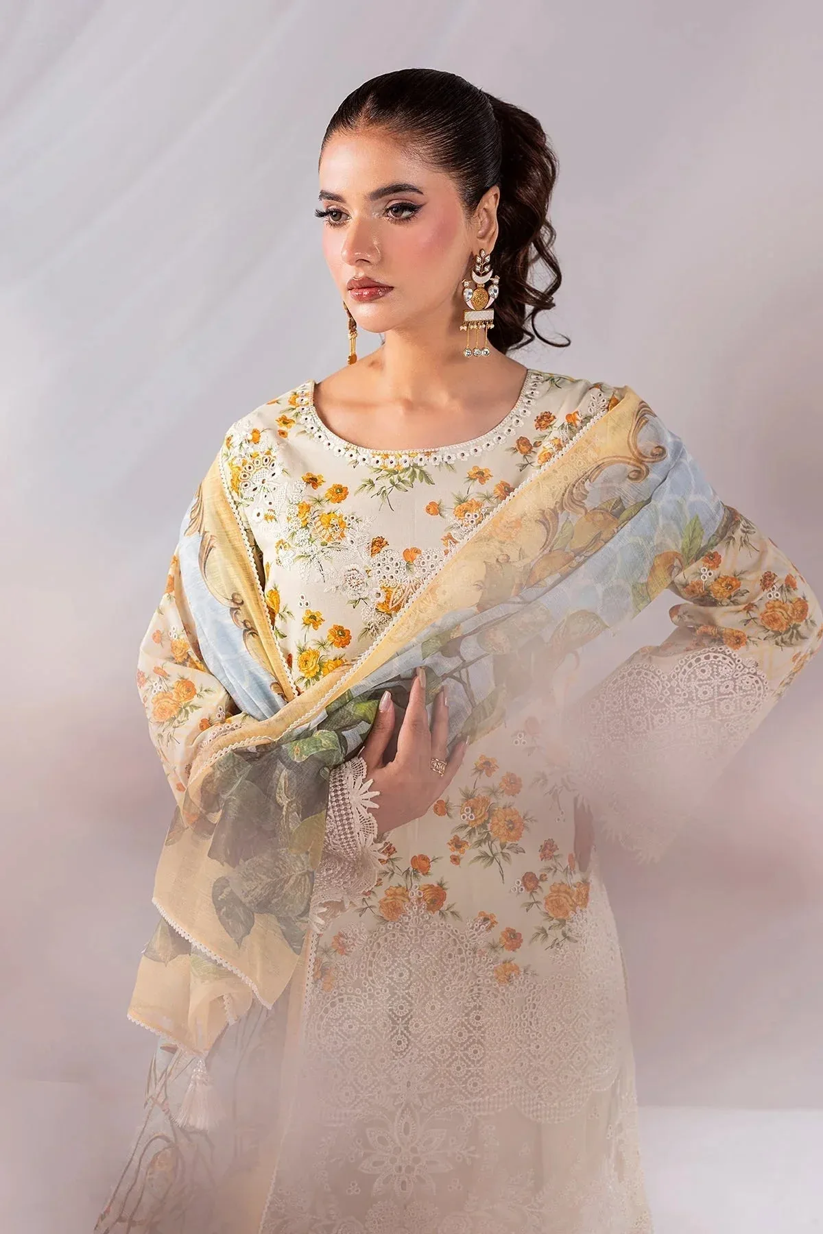 Imrozia Premium Noor 25 Off White Cotton – view 4 – Poshaq