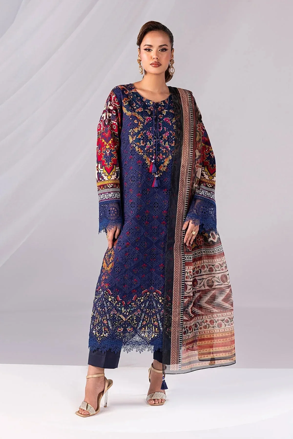 Imrozia Premium Noor 25 Navy Cotton – view 1 – Poshaq