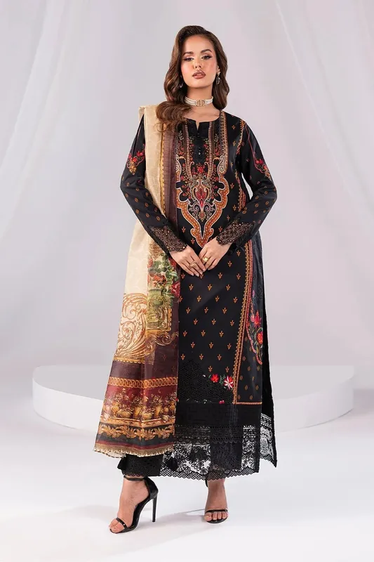 Imrozia Premium Noor 25 Black Cotton – view 1 – Poshaq