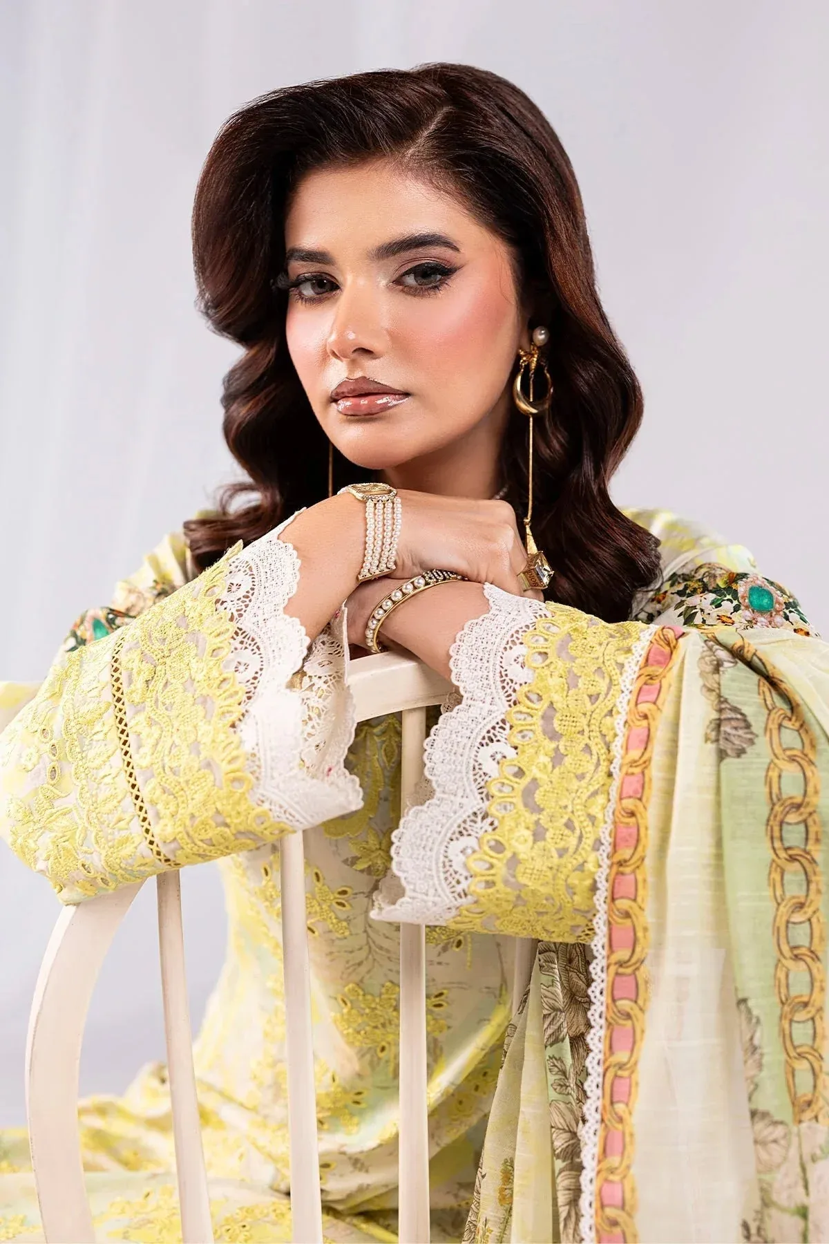 Imrozia Premium Noor 25 Cream Cotton – view 4 – Poshaq