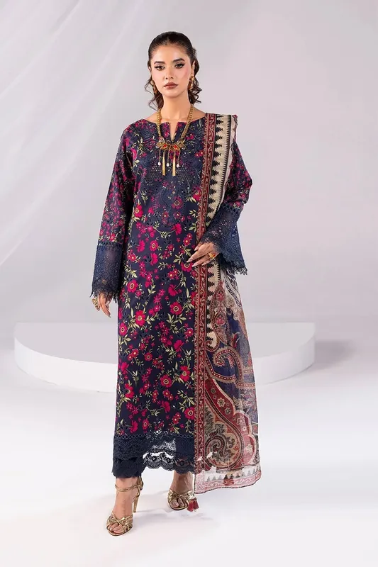 Imrozia Premium Noor 25 Rich Navy Cotton – view 1 – Poshaq