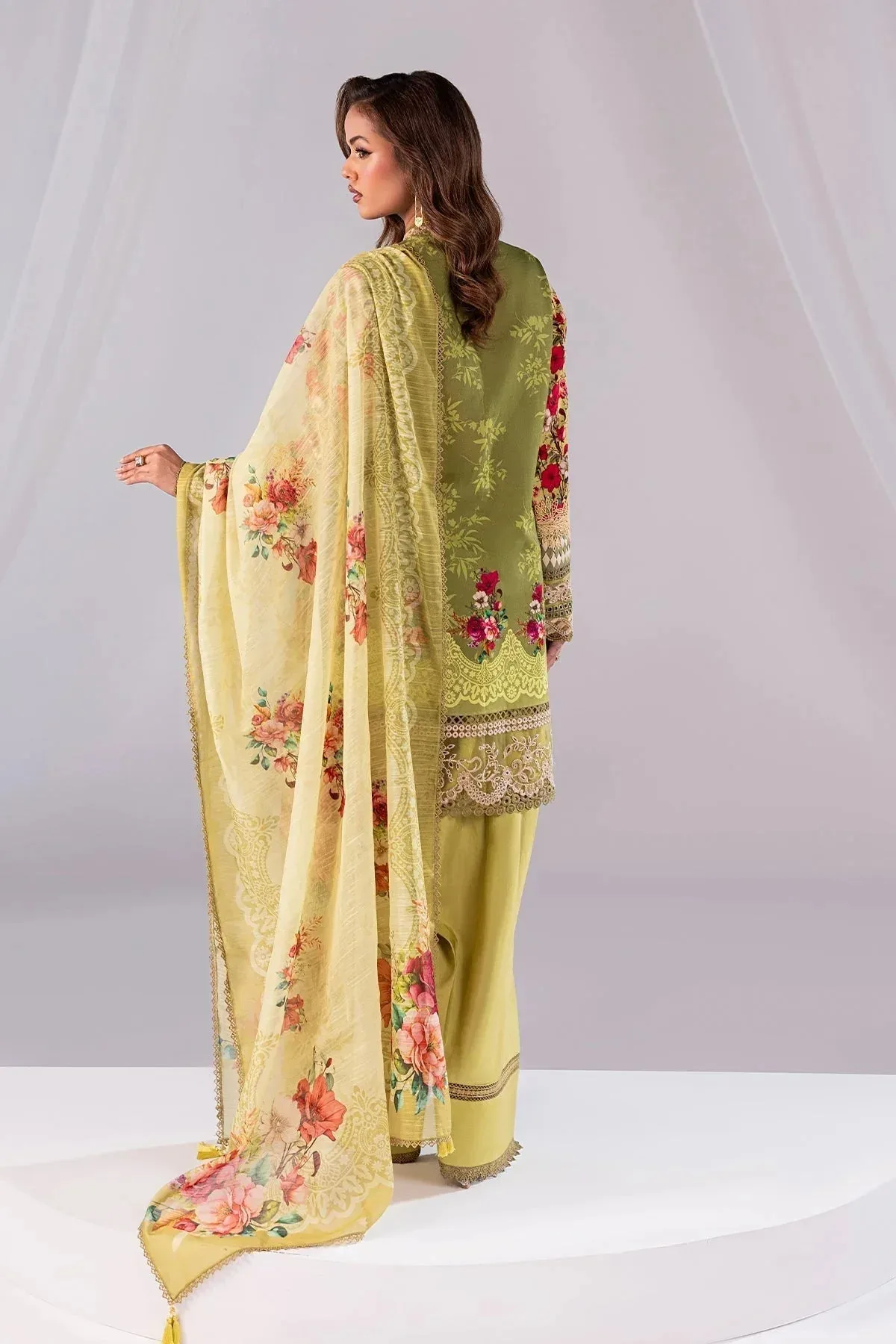 Imrozia Premium Noor 25 Lime Yellow Cotton – view 2 – Poshaq