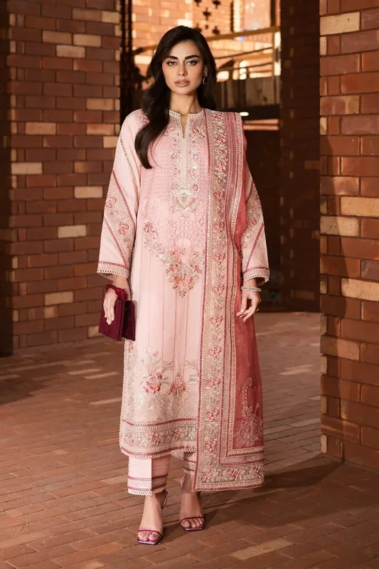 Imrozia Premium Naya Luxury Eid Edit Pink Cotton – view 1 – Poshaq
